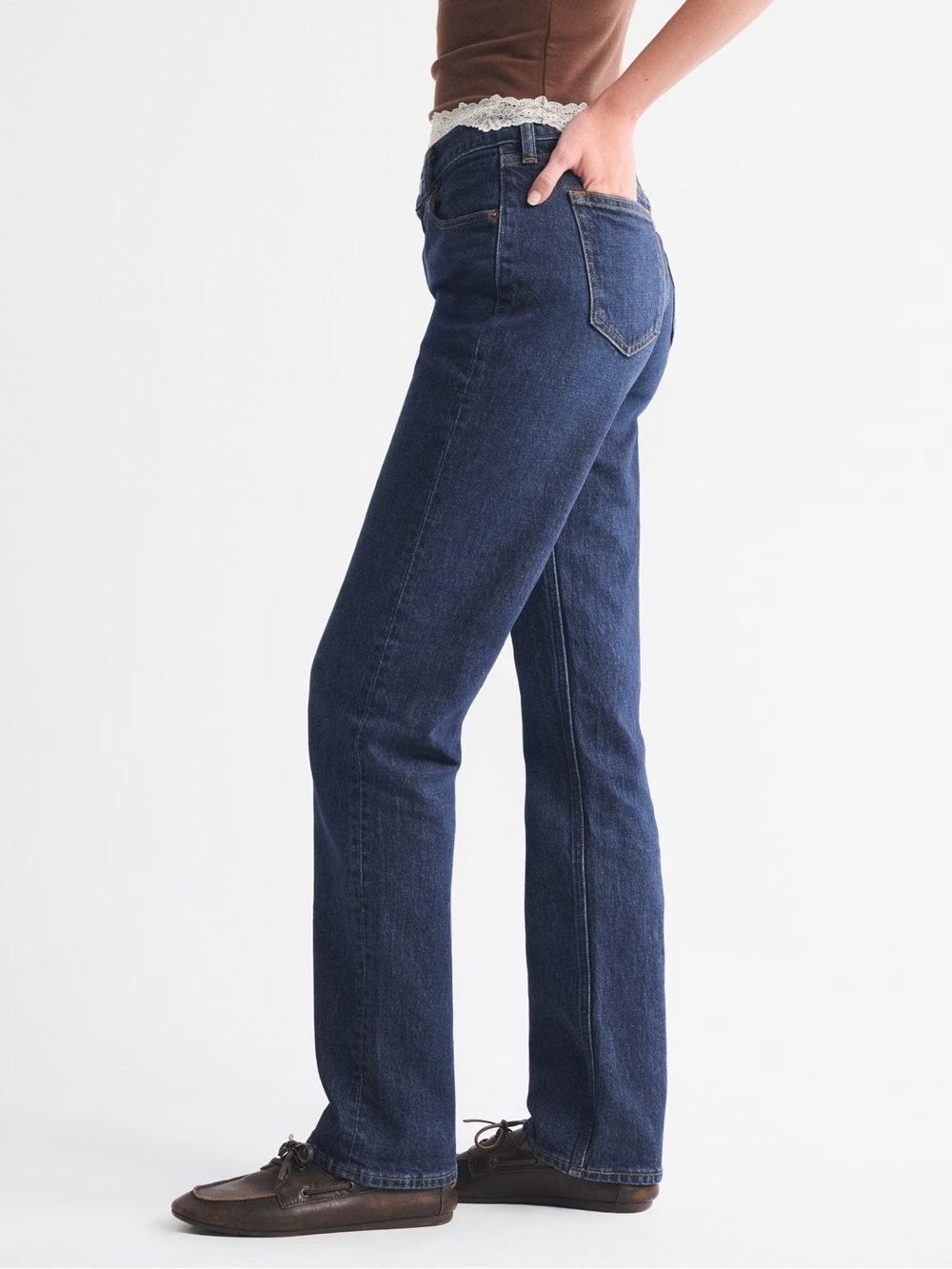 A&F Boyfriend Mid Rise Jeans